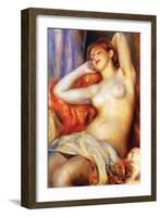 The Sleeping-Pierre-Auguste Renoir-Framed Art Print