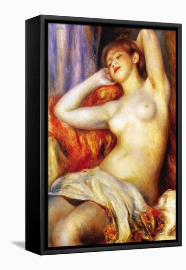 The Sleeping-Pierre-Auguste Renoir-Framed Stretched Canvas