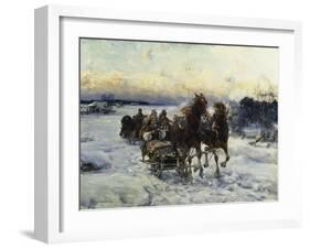 The Sleigh Ride-Alfred Kowalski-Framed Giclee Print