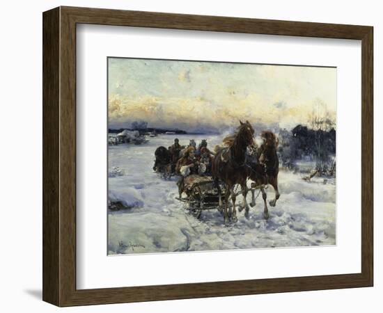 The Sleigh Ride-Alfred Kowalski-Framed Giclee Print