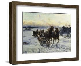 The Sleigh Ride-Alfred Kowalski-Framed Giclee Print