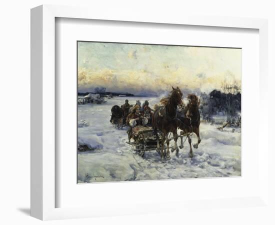 The Sleigh Ride-Alfred Kowalski-Framed Giclee Print