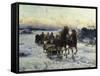 The Sleigh Ride-Alfred Kowalski-Framed Stretched Canvas