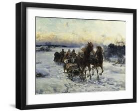 The Sleigh Ride-Alfred von Wierusz-Kowalski-Framed Giclee Print