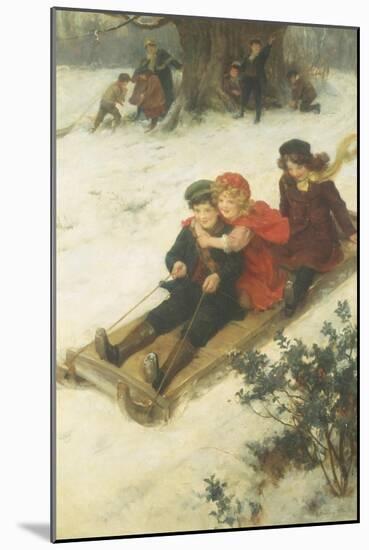 The Sleighride-George S. Knowles-Mounted Giclee Print