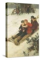 The Sleighride-George S. Knowles-Stretched Canvas