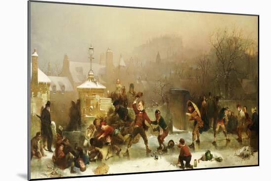 The Slide Below the Castle, Edinburgh, 1854-John Ritchie-Mounted Giclee Print