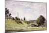 The Slope by the Railway in Sevres, 1879-Alfred Sisley-Mounted Giclee Print
