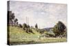 The Slope by the Railway in Sevres, 1879-Alfred Sisley-Stretched Canvas