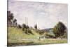 The Slope by the Railway in Sevres, 1879-Alfred Sisley-Stretched Canvas