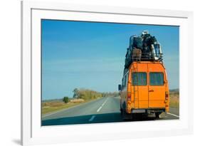 The Small Bus with Bags on a Roof-Krivosheev Vitaly-Framed Photographic Print