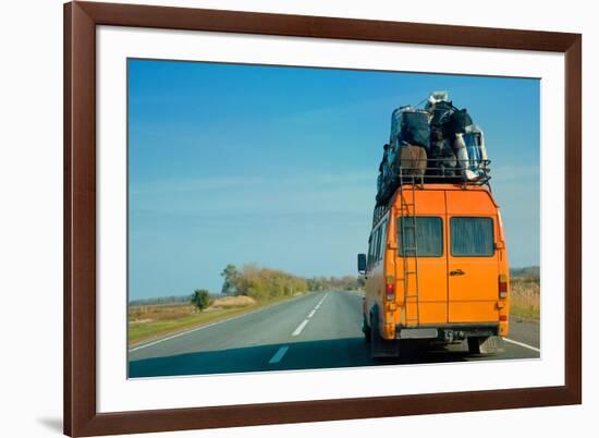 The Small Bus with Bags on a Roof-Krivosheev Vitaly-Framed Photographic Print