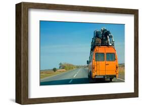 The Small Bus with Bags on a Roof-Krivosheev Vitaly-Framed Photographic Print