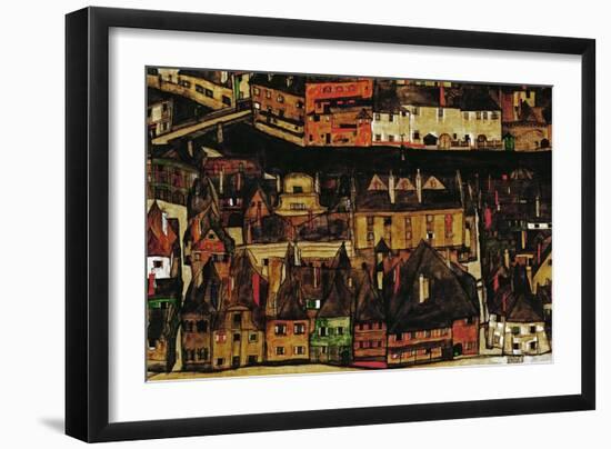 The Small City III, 1913-Egon Schiele-Framed Giclee Print