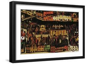 The Small City III, 1913-Egon Schiele-Framed Giclee Print