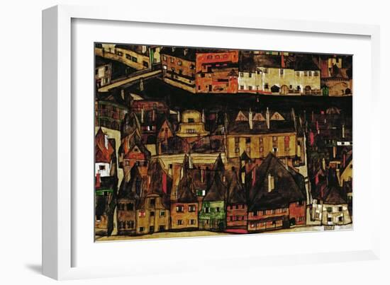 The Small City III, 1913-Egon Schiele-Framed Giclee Print