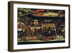 The Small City III, 1913-Egon Schiele-Framed Giclee Print