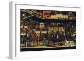 The Small City III, 1913-Egon Schiele-Framed Giclee Print