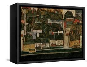 The Small City IV, (Krumau on the Moldau), 1914-Egon Schiele-Framed Stretched Canvas