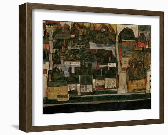 The Small City IV, (Krumau on the Moldau), 1914-Egon Schiele-Framed Giclee Print