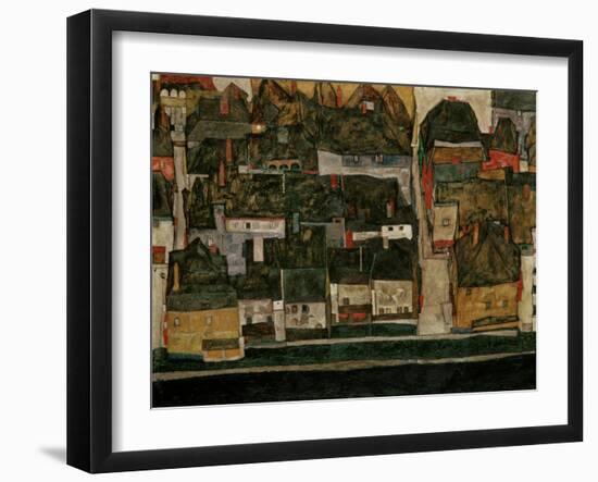 The Small City IV, (Krumau on the Moldau), 1914-Egon Schiele-Framed Giclee Print