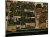 The Small City IV, (Krumau on the Moldau), 1914-Egon Schiele-Mounted Giclee Print