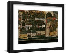 The Small City IV, (Krumau on the Moldau), 1914-Egon Schiele-Framed Giclee Print