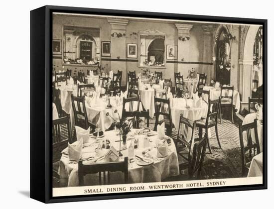 The Small Dining Room at the Hotel Wentworth, Sydney, New South Wales, Australia-null-Framed Stretched Canvas