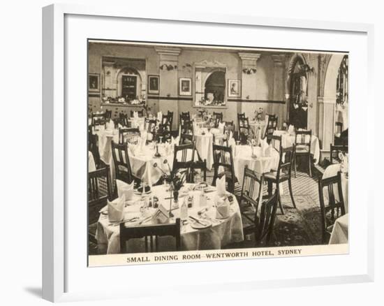 The Small Dining Room at the Hotel Wentworth, Sydney, New South Wales, Australia-null-Framed Photographic Print