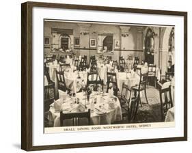 The Small Dining Room at the Hotel Wentworth, Sydney, New South Wales, Australia-null-Framed Photographic Print