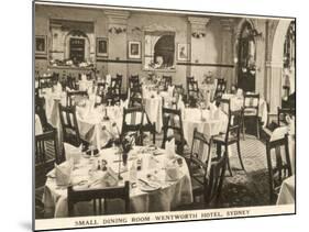 The Small Dining Room at the Hotel Wentworth, Sydney, New South Wales, Australia-null-Mounted Photographic Print