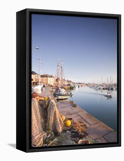 The Small Fishing Port of Saint Vaast La Hougue, Cotentin Peninsula, Normandy, France, Europe-Julian Elliott-Framed Stretched Canvas