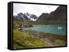 The Small Harbour of Koppangen at Lyngen Peninsula, Troms County, Norway, Scandinavia, Europe-Carlo Morucchio-Framed Stretched Canvas