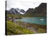 The Small Harbour of Koppangen at Lyngen Peninsula, Troms County, Norway, Scandinavia, Europe-Carlo Morucchio-Stretched Canvas