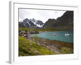 The Small Harbour of Koppangen at Lyngen Peninsula, Troms County, Norway, Scandinavia, Europe-Carlo Morucchio-Framed Photographic Print