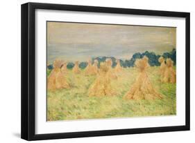 The Small Haystacks, 1887-Claude Monet-Framed Giclee Print