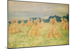 The Small Haystacks, 1887-Claude Monet-Mounted Giclee Print