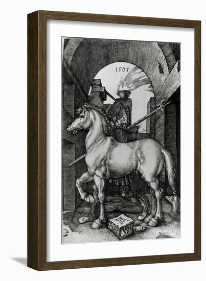 The Small Horse, 1505 (Engraving)-Albrecht Dürer-Framed Giclee Print