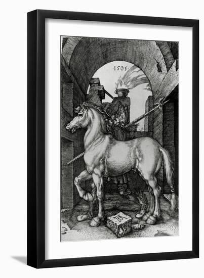 The Small Horse, 1505 (Engraving)-Albrecht Dürer-Framed Giclee Print