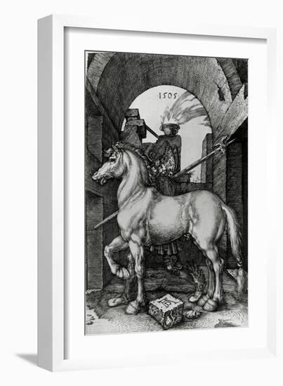 The Small Horse, 1505 (Engraving)-Albrecht Dürer-Framed Giclee Print