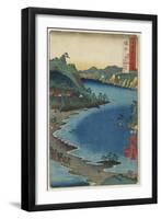 The Small Inlet of Hikisa at Horie Kanzanji, the Lake Hamana in Totoumi Province, August 1853-Utagawa Hiroshige-Framed Giclee Print