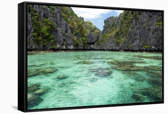 The Small Lagoon Entrance in the Miniloc Island, El Nido, Philippines-smithore-Framed Stretched Canvas