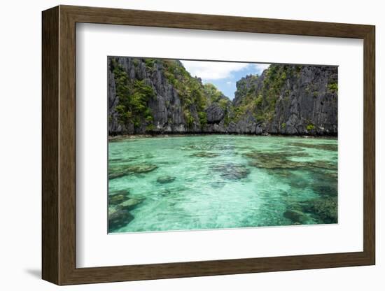 The Small Lagoon Entrance in the Miniloc Island, El Nido, Philippines-smithore-Framed Photographic Print