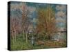 'The Small Meadows in Spring', c1880-1-Alfred Sisley-Stretched Canvas