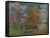 'The Small Meadows in Spring', c1880-1-Alfred Sisley-Framed Stretched Canvas