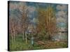 'The Small Meadows in Spring', c1880-1-Alfred Sisley-Stretched Canvas