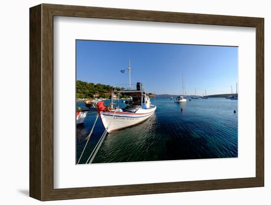 The Small Port and Beach of Posidonio, Samos Island, North Aegean Islands, Greek Islands, Greece-Carlo Morucchio-Framed Photographic Print