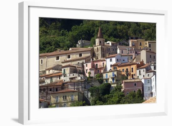 The Small Town of Maratea, on the Tyrrhenian Sea, Basilicata, Italy, Europe-Olivier Goujon-Framed Photographic Print