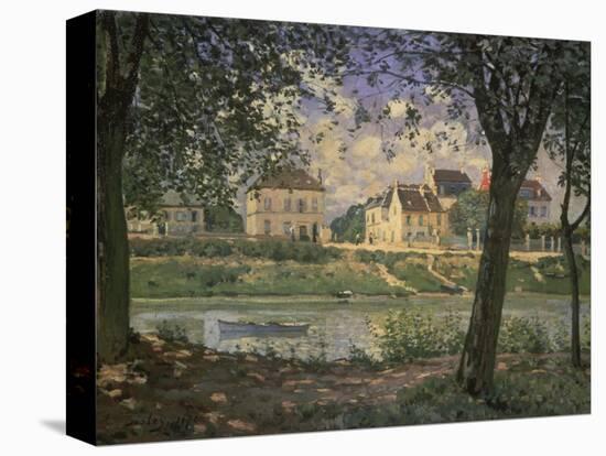 The Small Town of Villeneuve-La-Garenne at the Seine River, 1872-Alfred Sisley-Stretched Canvas