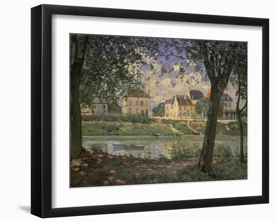 The Small Town of Villeneuve-La-Garenne at the Seine River, 1872-Alfred Sisley-Framed Giclee Print